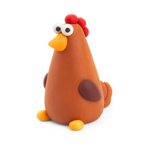 Load image into Gallery viewer, Hey Clay Medium Set 6 Cans Farm Birds Hen Spotty Dot Toys
