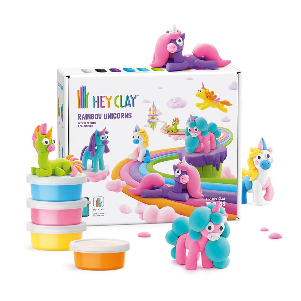 Hey Clay Rainbow Unicorns Spotty Dot Toys