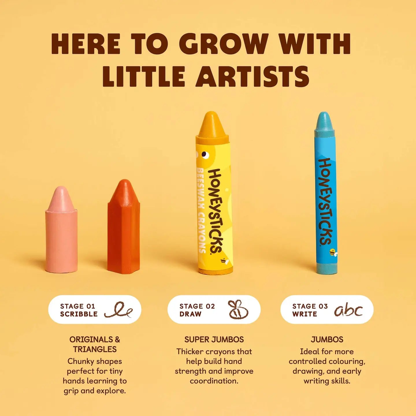 Honeysticks Beeswax Crayons Guide Spotty Dot Toys