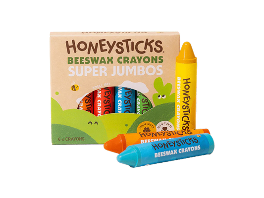 Honeysticks Super Jumbos 6 Pack Beeswax Crayons Spotty Dot Toys