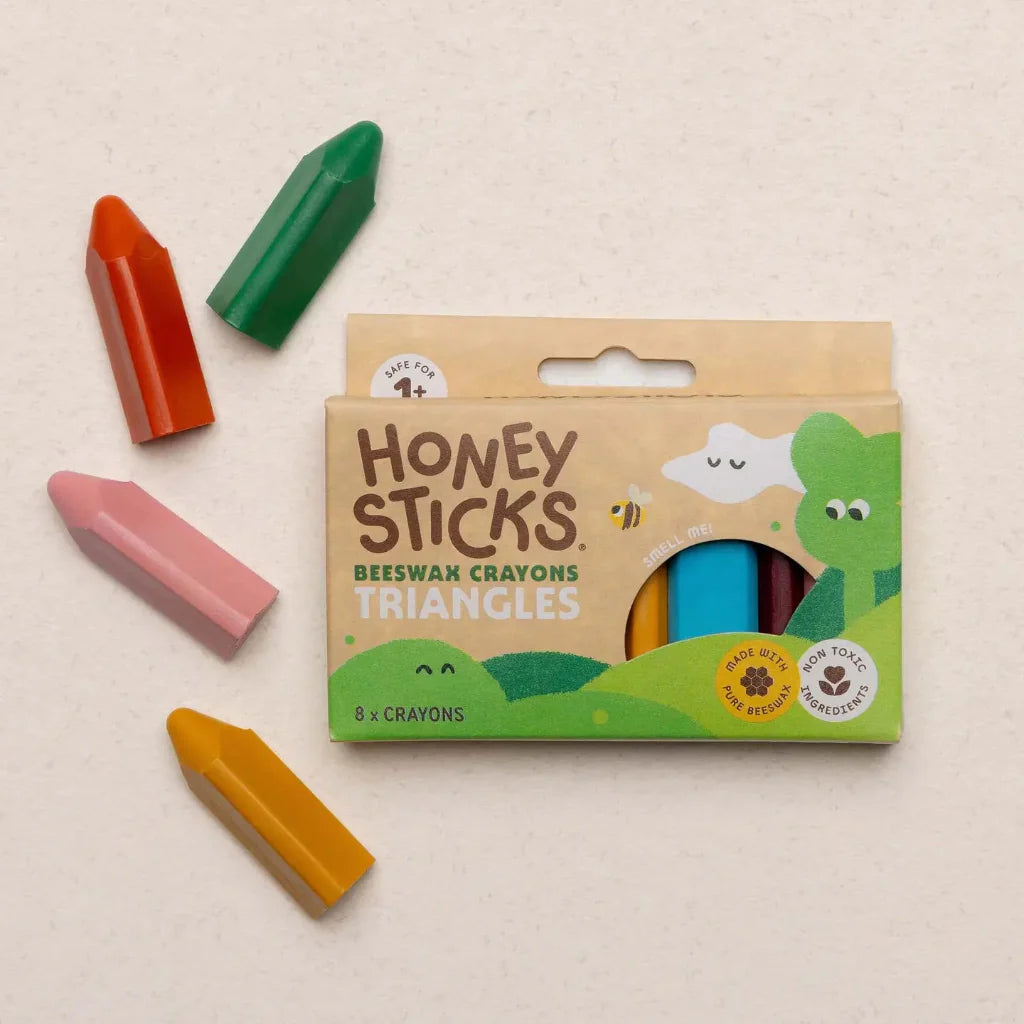 Honeysticks Triangles Beeswax Crayons Spotty Dot Toys