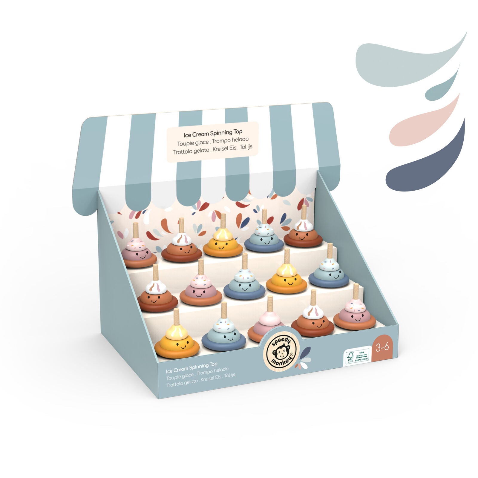 IceCream Spinning Top Spotty Dot Toys