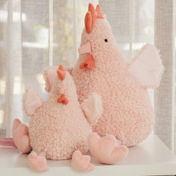 Josie Standard & Giant Size Pink Chickens Soft Toys Spotty Dot Kids