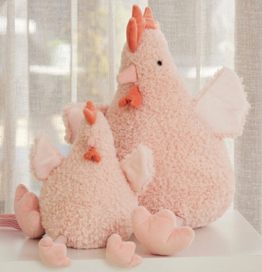 Josie standard &  giant size pink Chickens Spotty Dot Toys