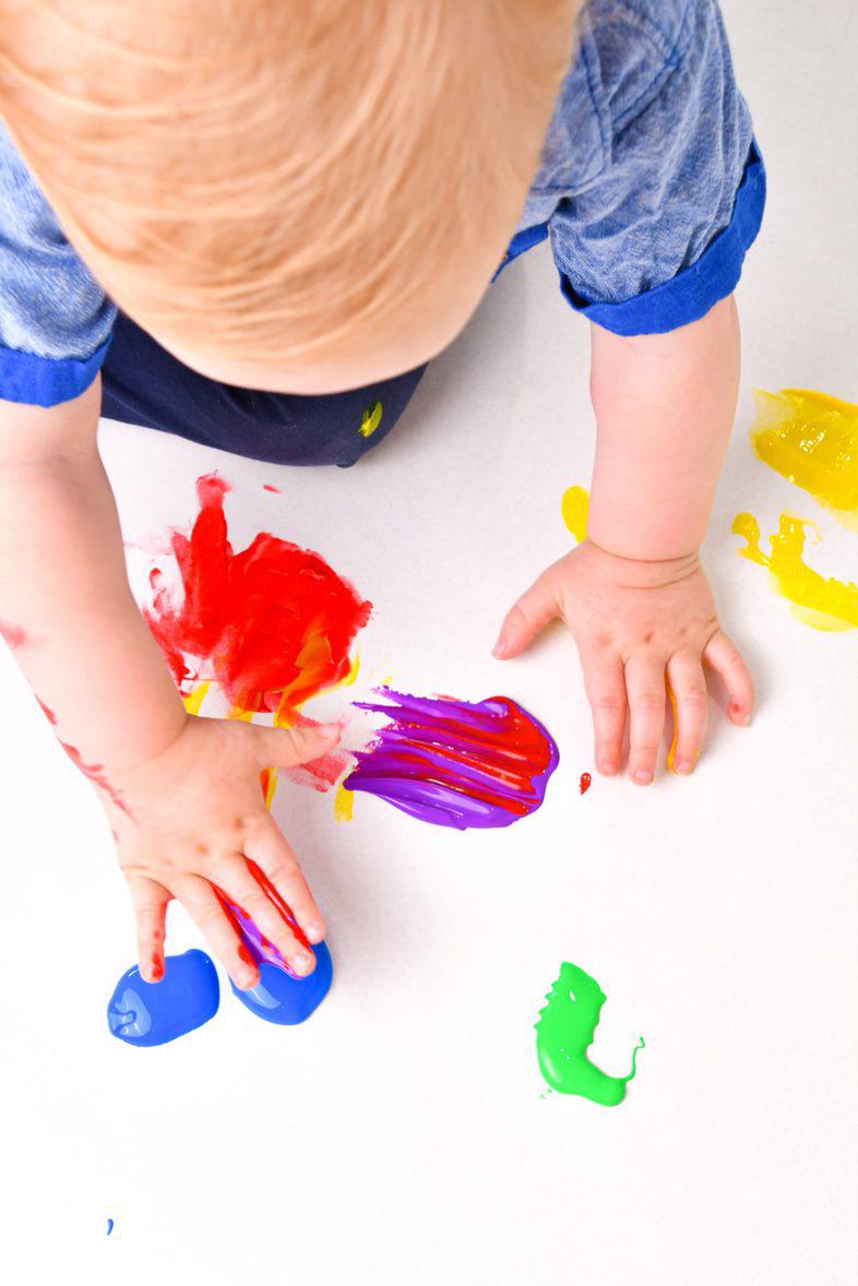 Rainbow Finger Paint - Spotty Dot Art