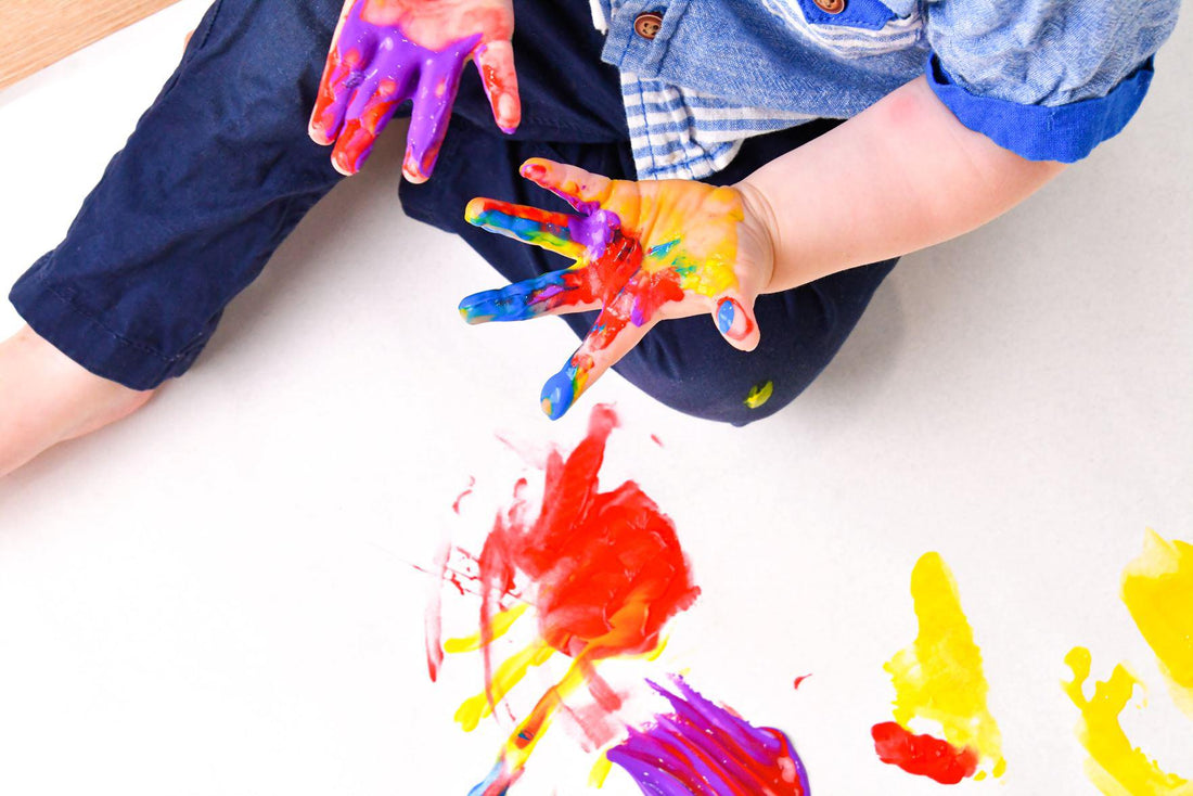 Rainbow Finger Paint - Spotty Dot Art