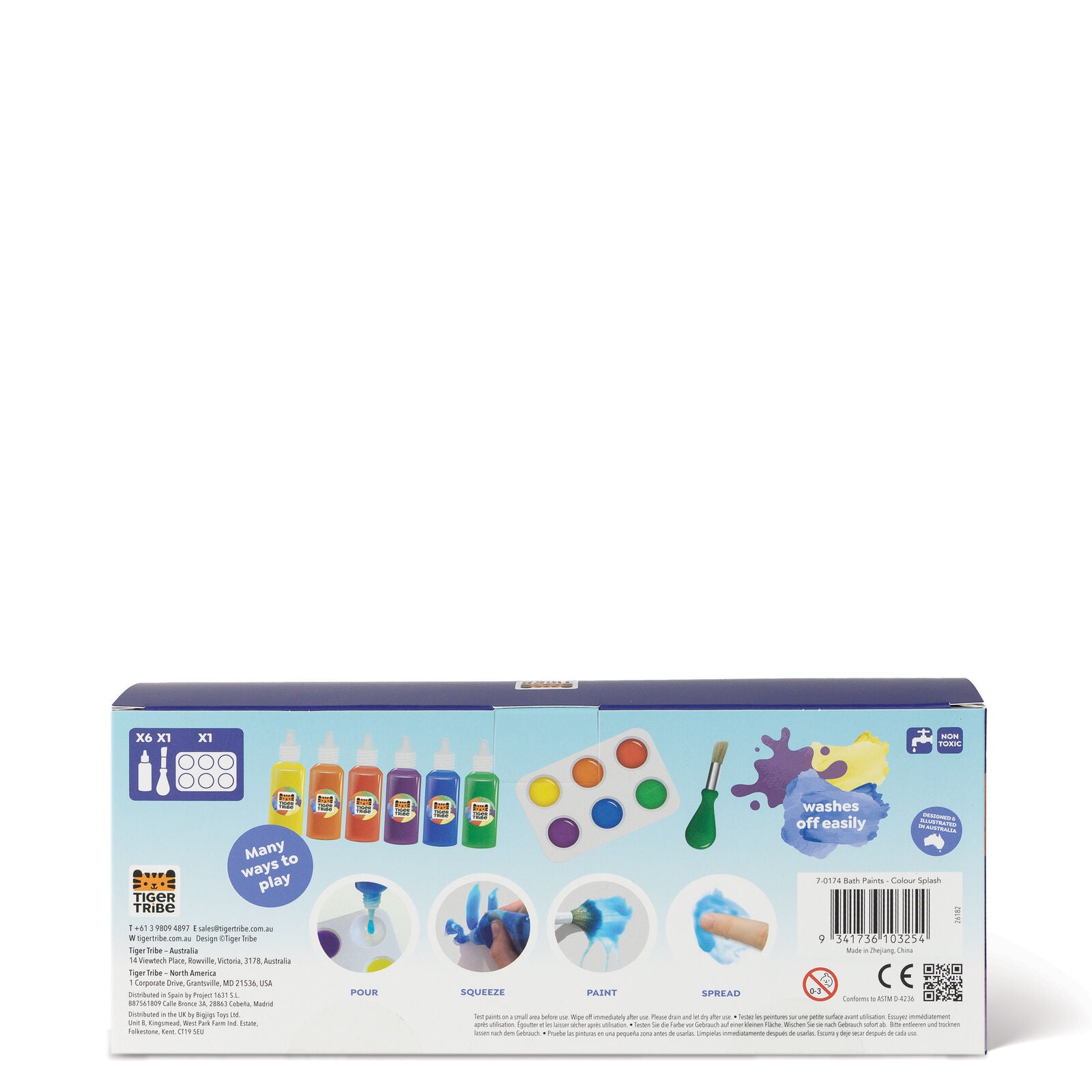Kids Bath Paints Tiger Tribe Spotty Dot Toys