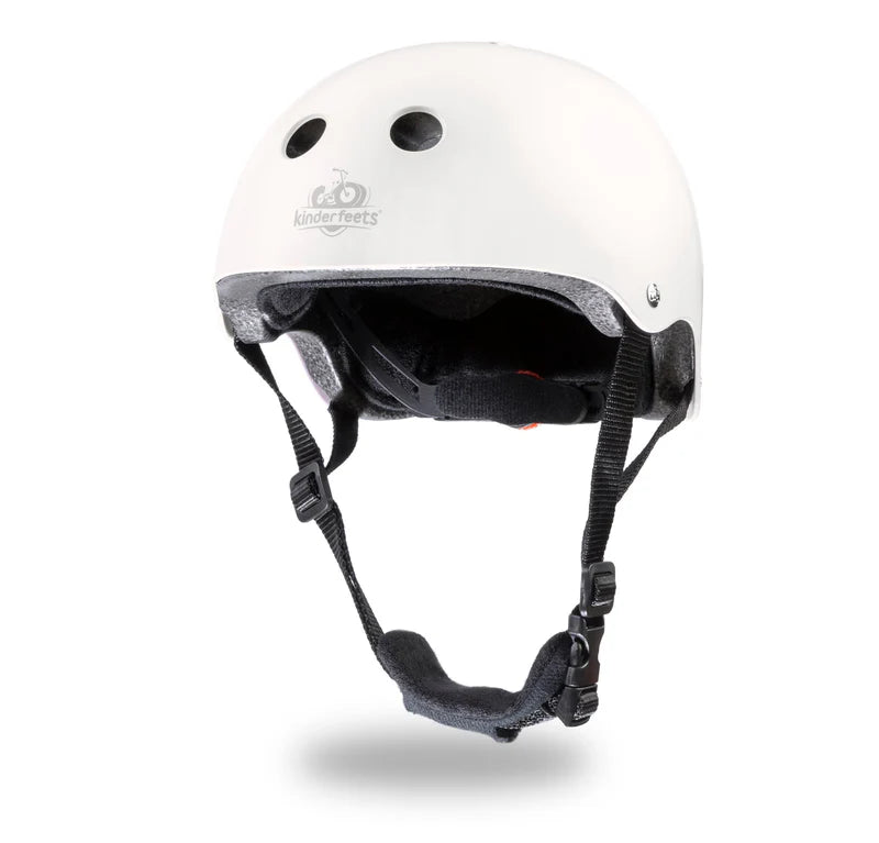 Kinderfeets Kids Helmet Matte White - Spotty Dot