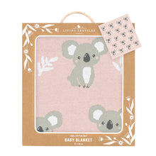 Load image into Gallery viewer, Koala Blush 100% Cotton Blanket - Spotty Dot Gifts
