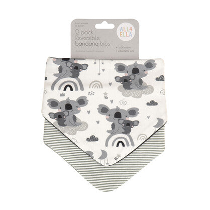 Bandana Bandana Bib - Koala Grey - Spotty Dot AU 