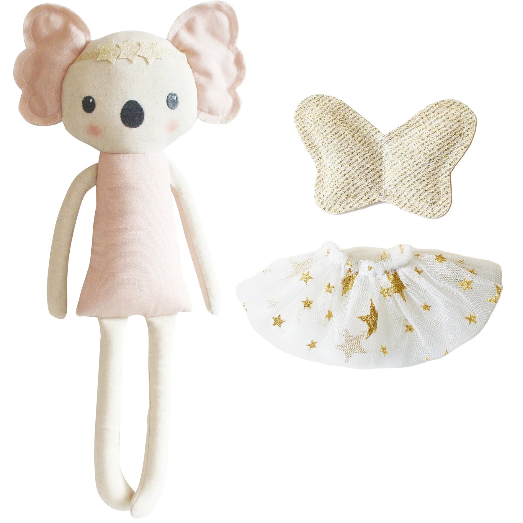 Koala Dress Up Doll - Ivory Gold - Spotty Dot Toys