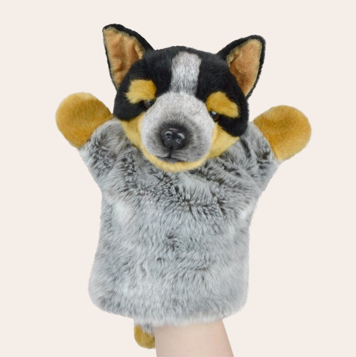 Lil Friends Australian Hand Puppets Blue Heeler Spotty Dot Toys
