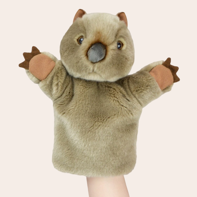 Lil Friends Australian Hand Puppets Wombat Spotty Dot Toys
