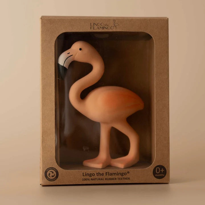 Lingo the Flamingo Baby Teether Spotty Dot Child