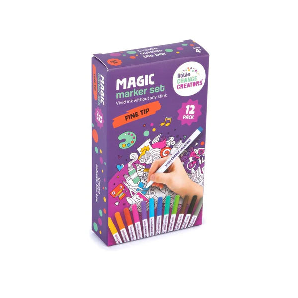 Little Change Creators 12 Pack Fine Tip Magic Markers for Silicone colouring Mats Spotty Dot Toys
