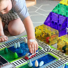 Load image into Gallery viewer, Magnetic Tile Toppers - TRAIN TRACK - 36 Pieces - 3+
