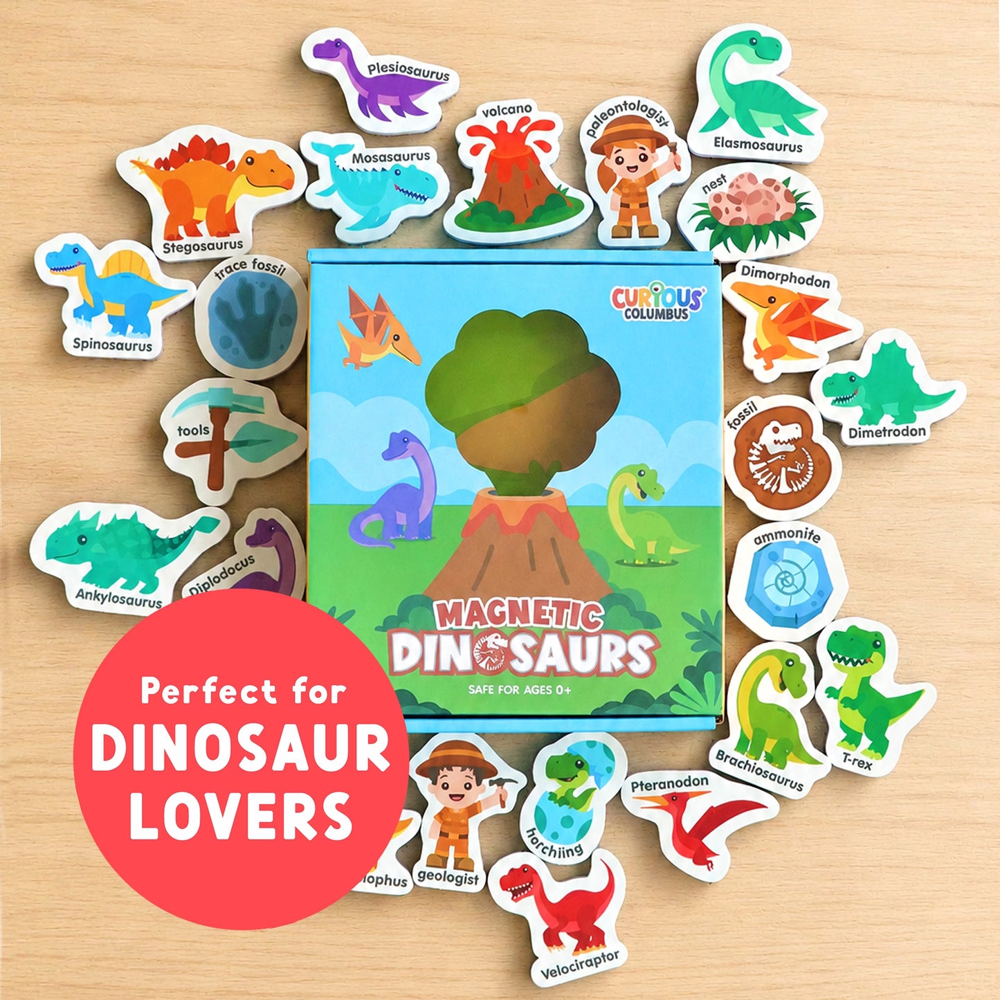 Magnetic Dinosaurs Curious Columbus Spotty Dot Toys
