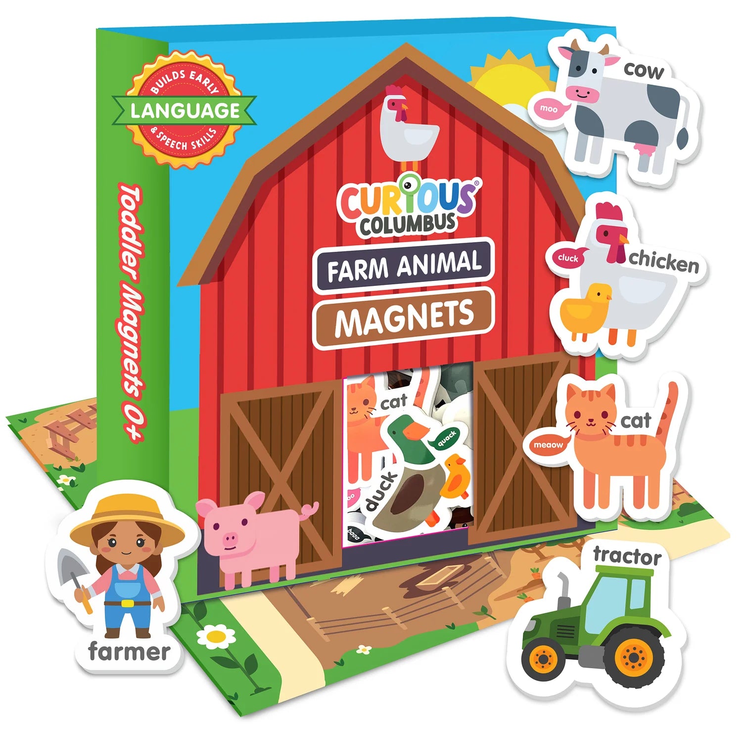 Magnetic Farm Animals Curious Columbus Spotty Dot Toys
