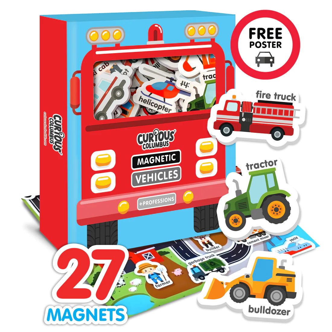 Magnetic Vehicles & Professions - Spotty Dot Toys