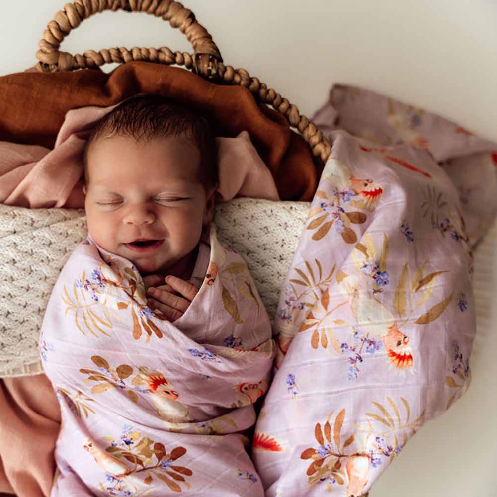 Major Mitchell Organic Cotton Muslin Wrap Spotty Dot Baby