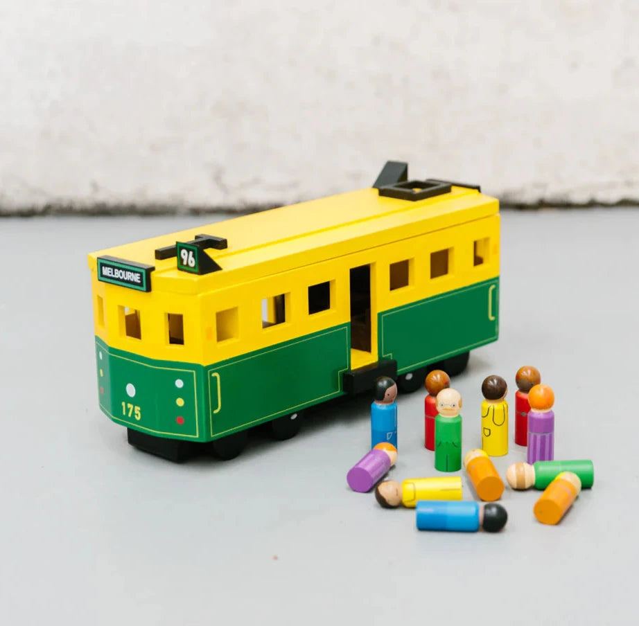 Make Me Iconic Melbourne Wooden Tram Large Spotty Dot Toys