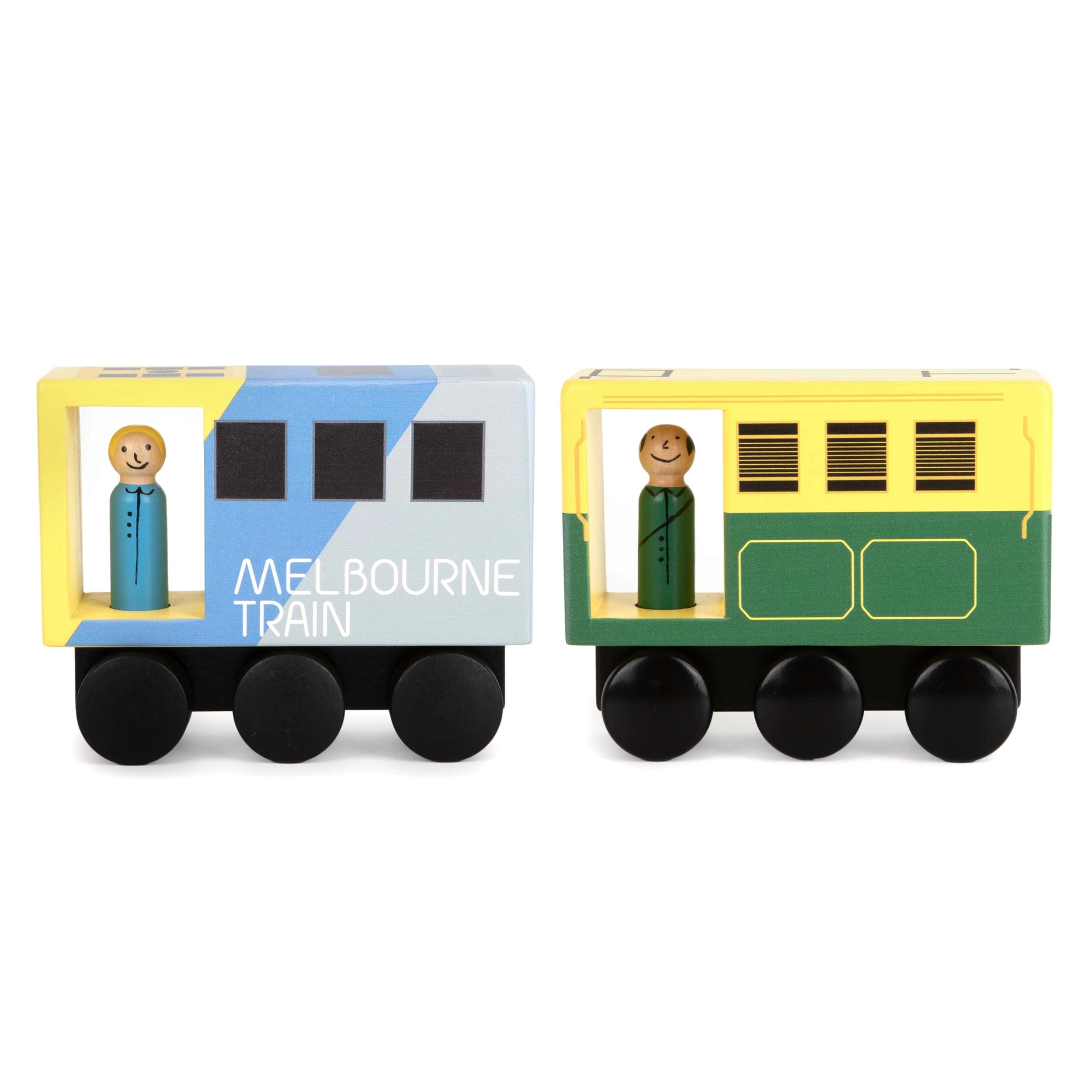Make Me Iconic New Melbourne Midi Wooden Tram & Train Spotty Dot Kids 