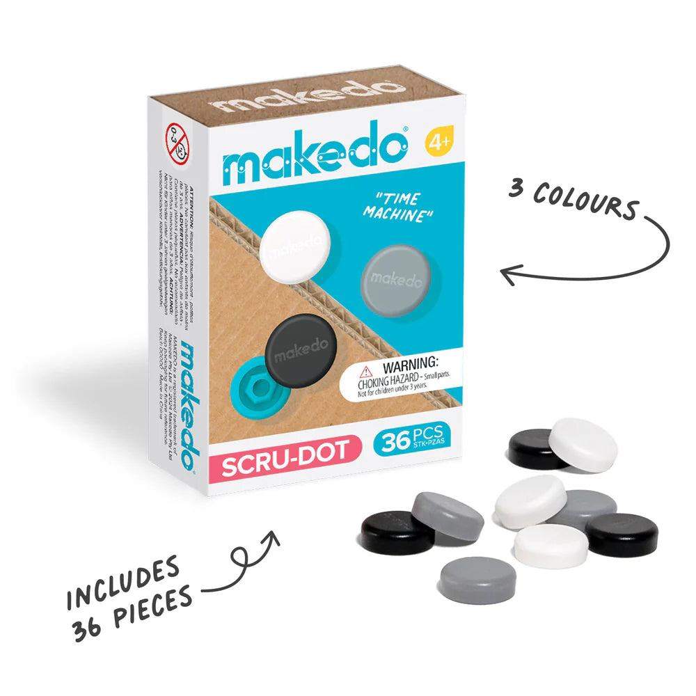 Makedo Scru Dot Time Machine Spotty Dot Toys
