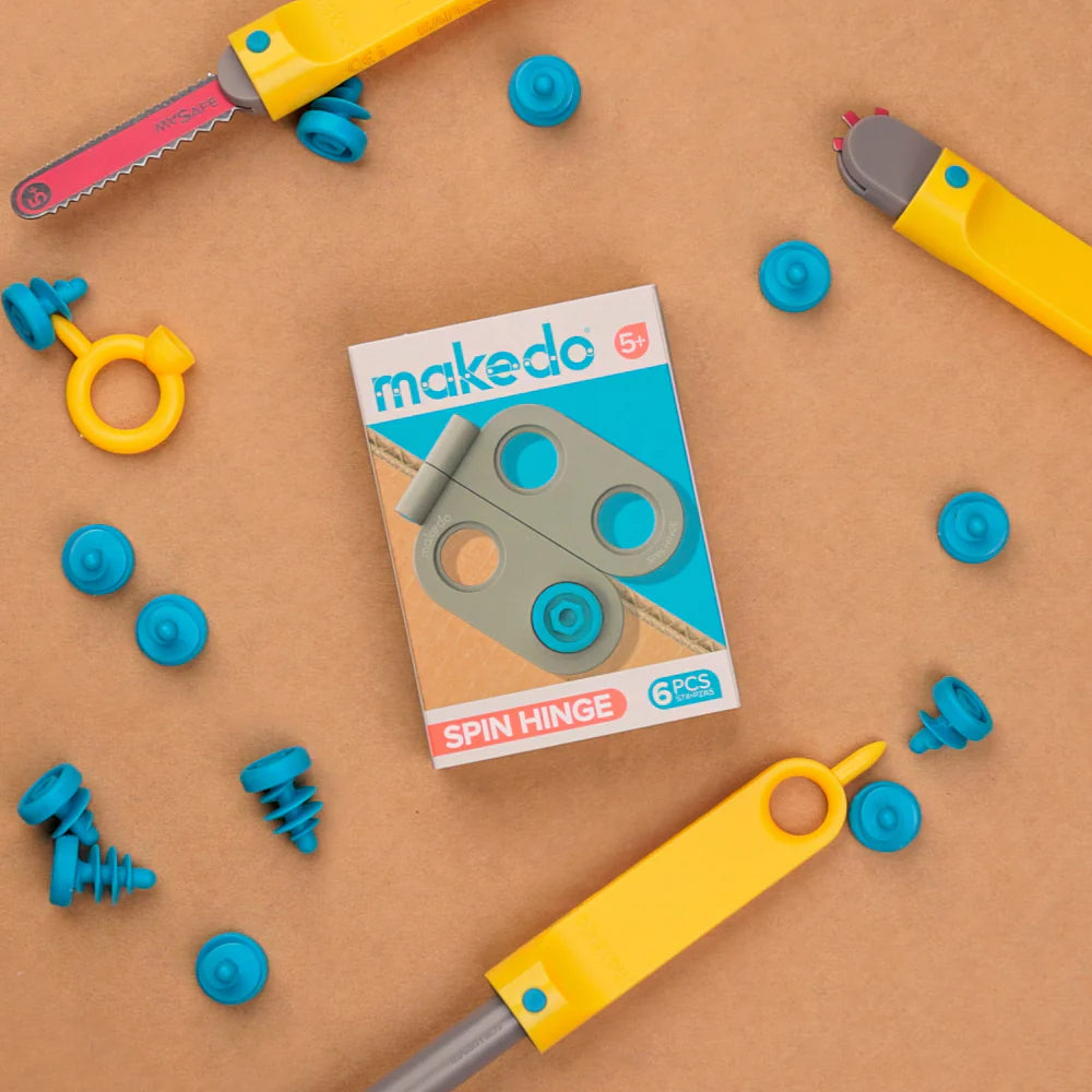Makedo Spin_Hinge 6 piece pack Spotty Dot Toys
