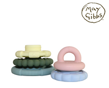 Load image into Gallery viewer, Silicone Stacker Teething Toy - May Gibbs -Spotty Dot 
