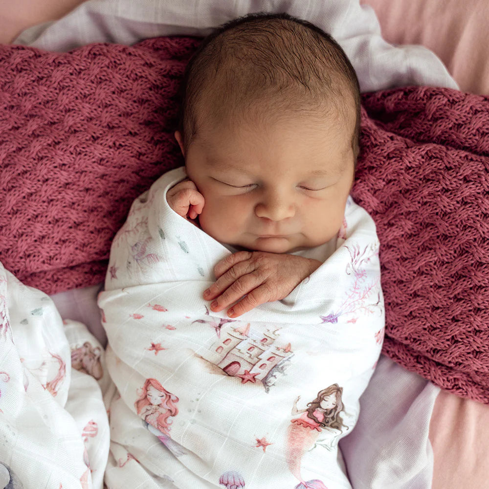 Mermaid Muslin Organic Baby Wrap Spotty Dot Child