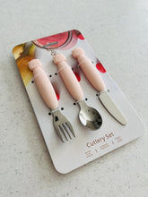 Load image into Gallery viewer, Metal Cutlery Set - Marshmellow - Spotty Dot
