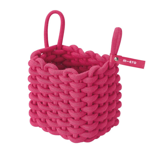 Micro Woven Cotton Scooter Basket Pink Spotty Dot 