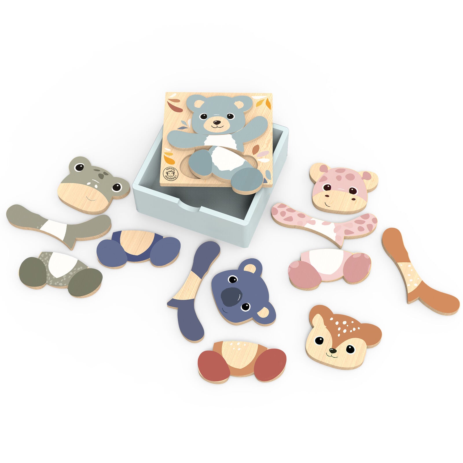 Mix and Match Wooden Puzzle Spotty Dot Toys