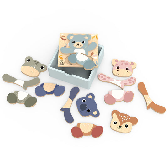 Mix and Match Wooden Puzzle Spotty Dot Toys