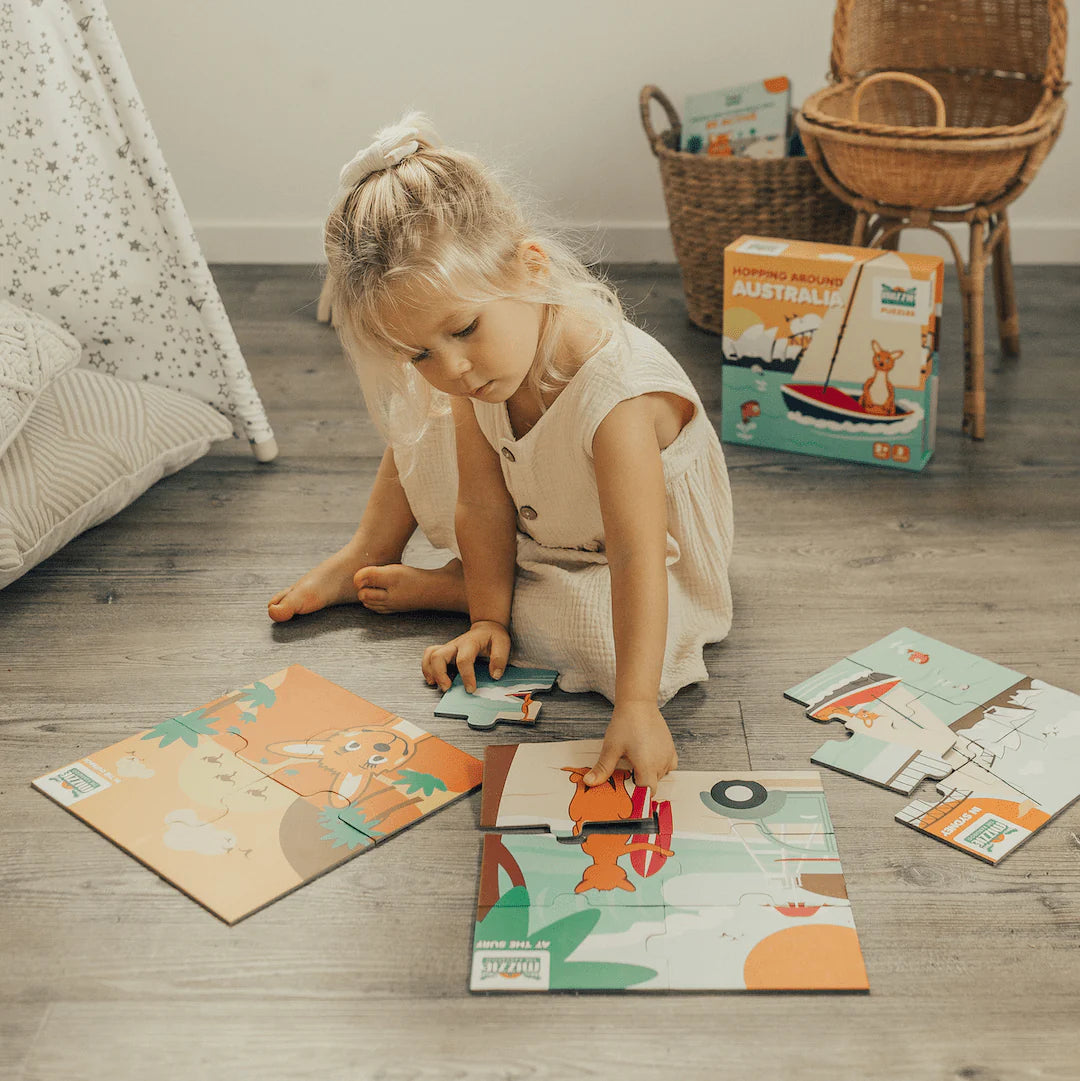 Mizzie Kangaroo Hoping around Australia Puzzle Spotty Dot Toys