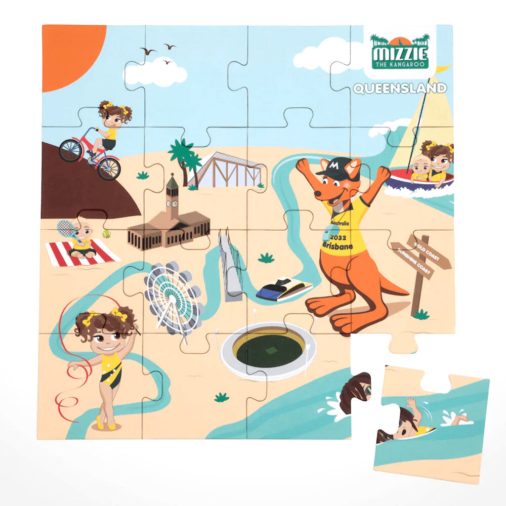 Mizzie Kangaroo Puzzle Box Set Hopping around Australia