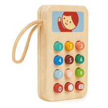 Load image into Gallery viewer, Wooden Mobile Kids Phone - Spotty Dot
