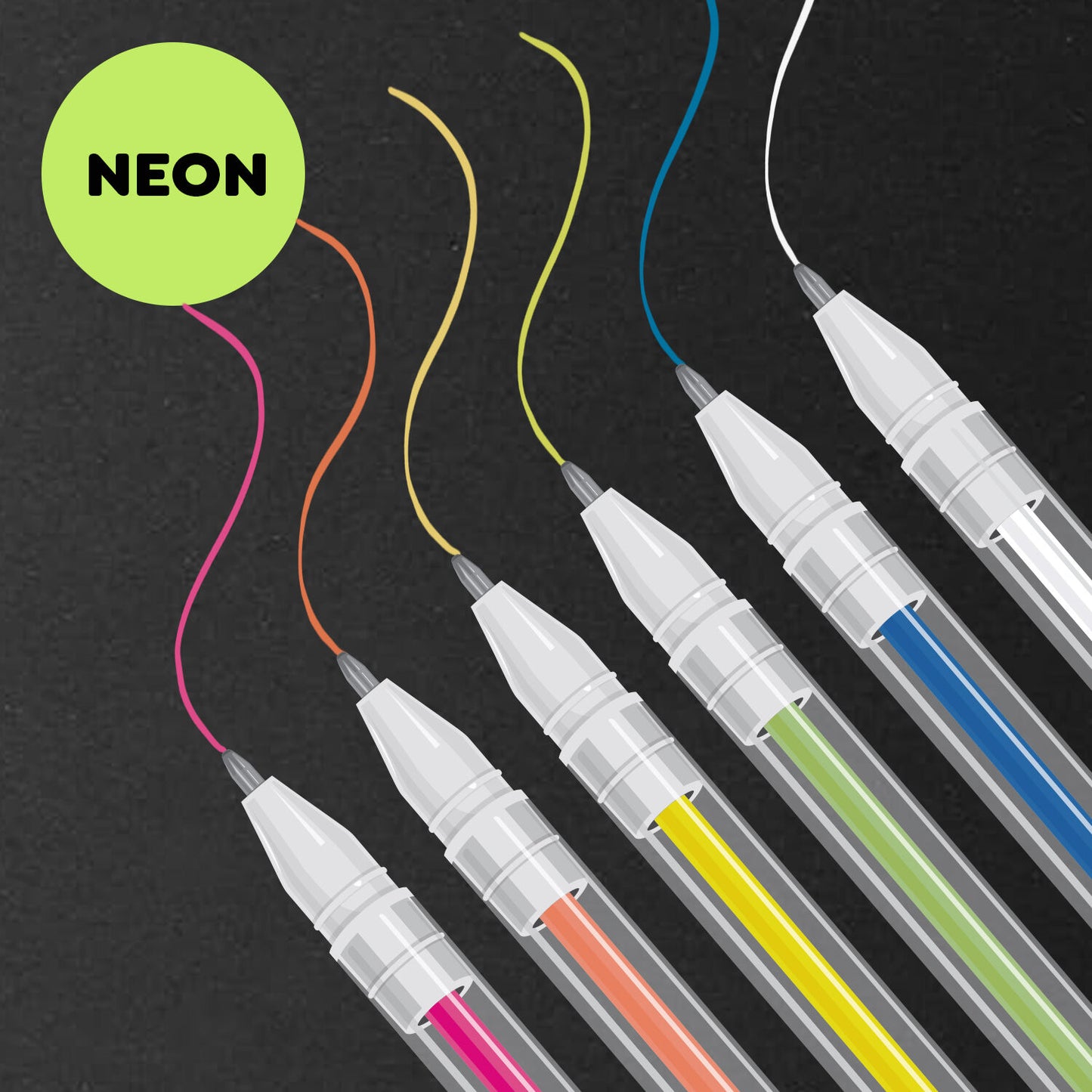Neon Fine Tip Paint Pens Spotty Dot Toys