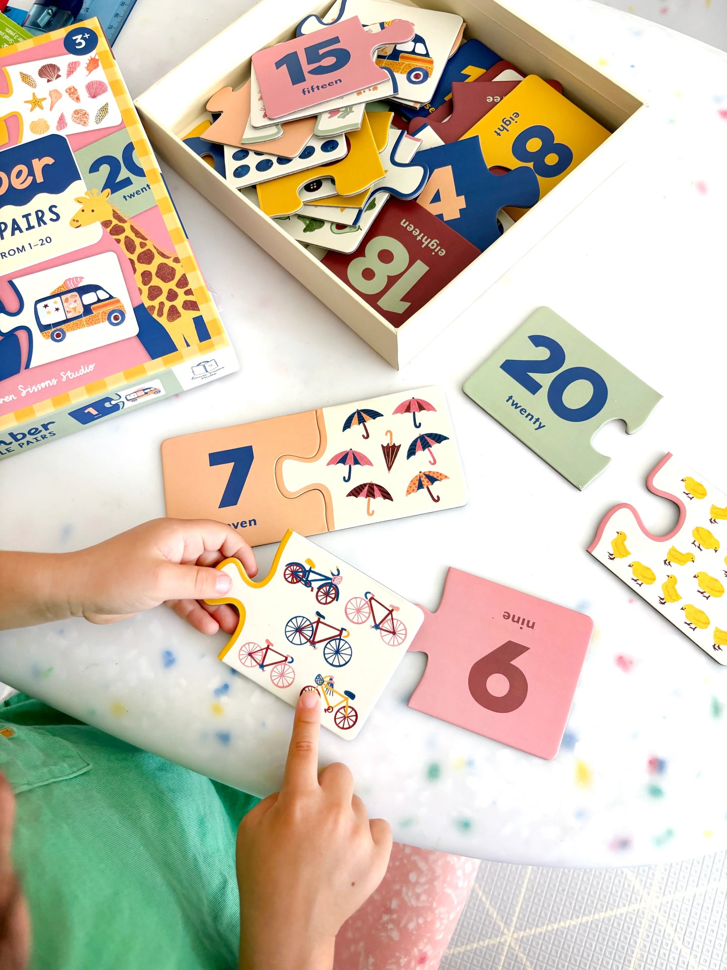 Number Puzzle Pairs by Lauren Sissons Spotty Dot Toys