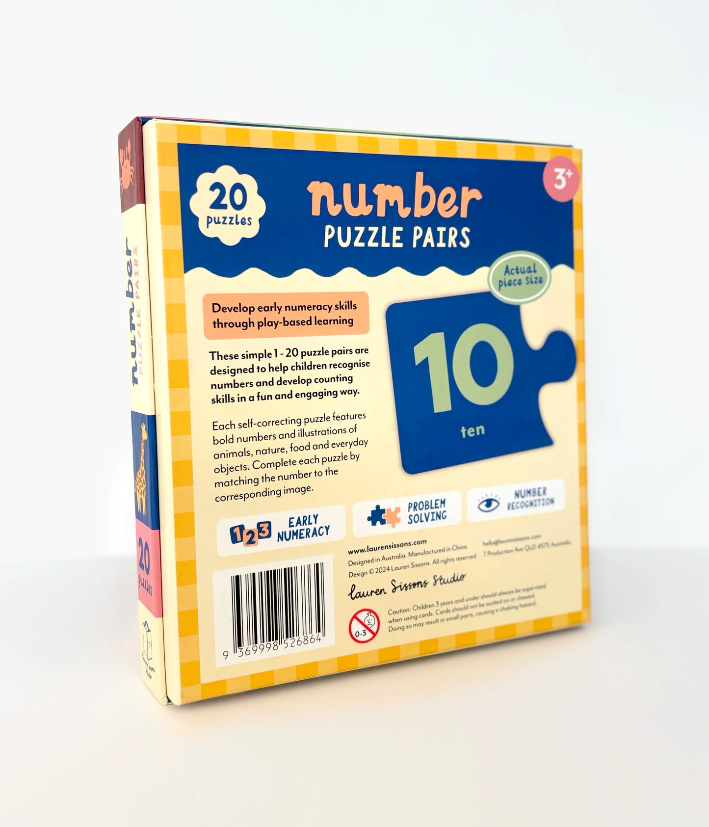 Number Puzzle Pairs by Lauren Sissons Spotty Dot Toys