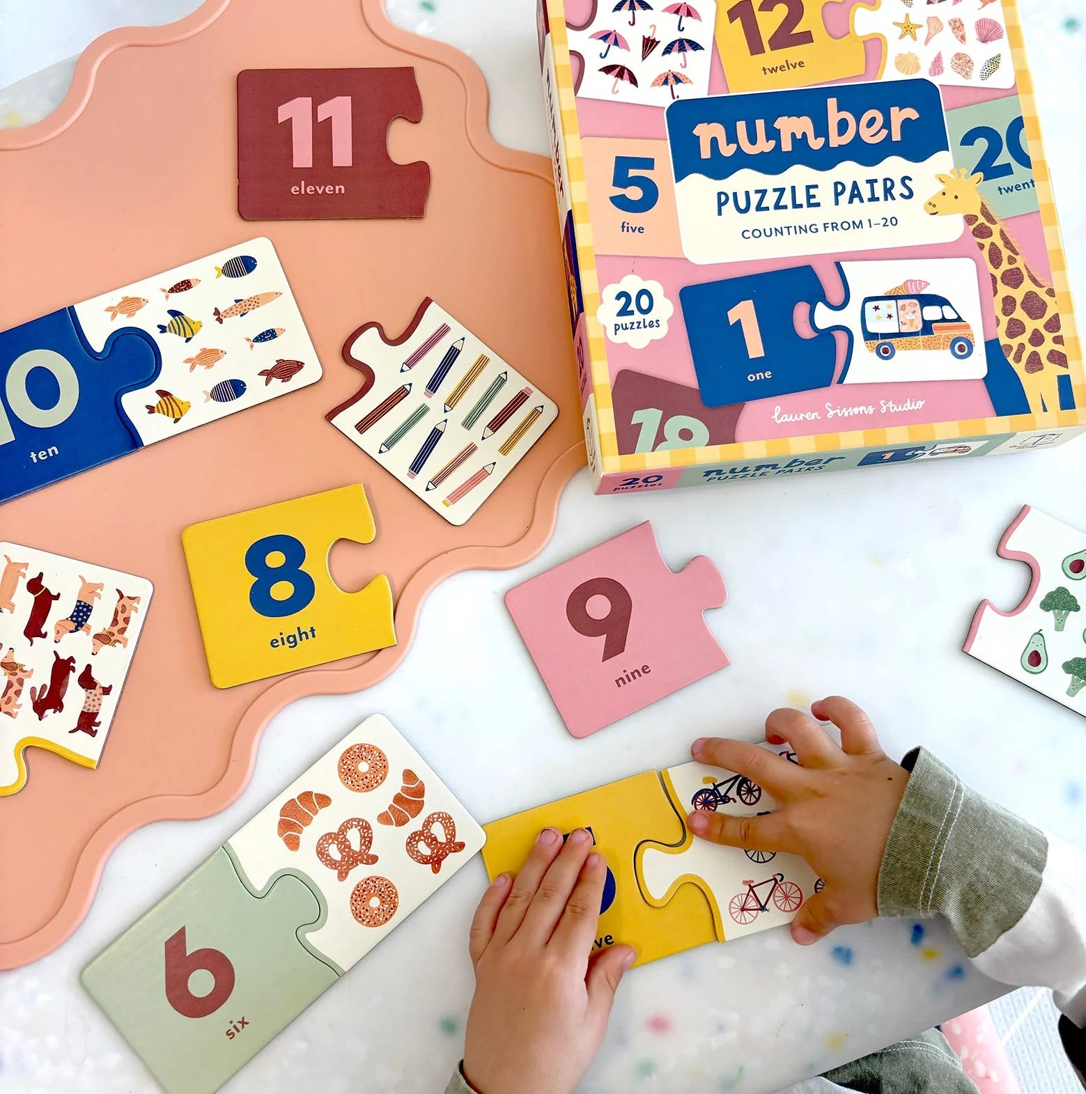 Number Puzzle Pairs by Lauren Sissons Spotty Dot Toys