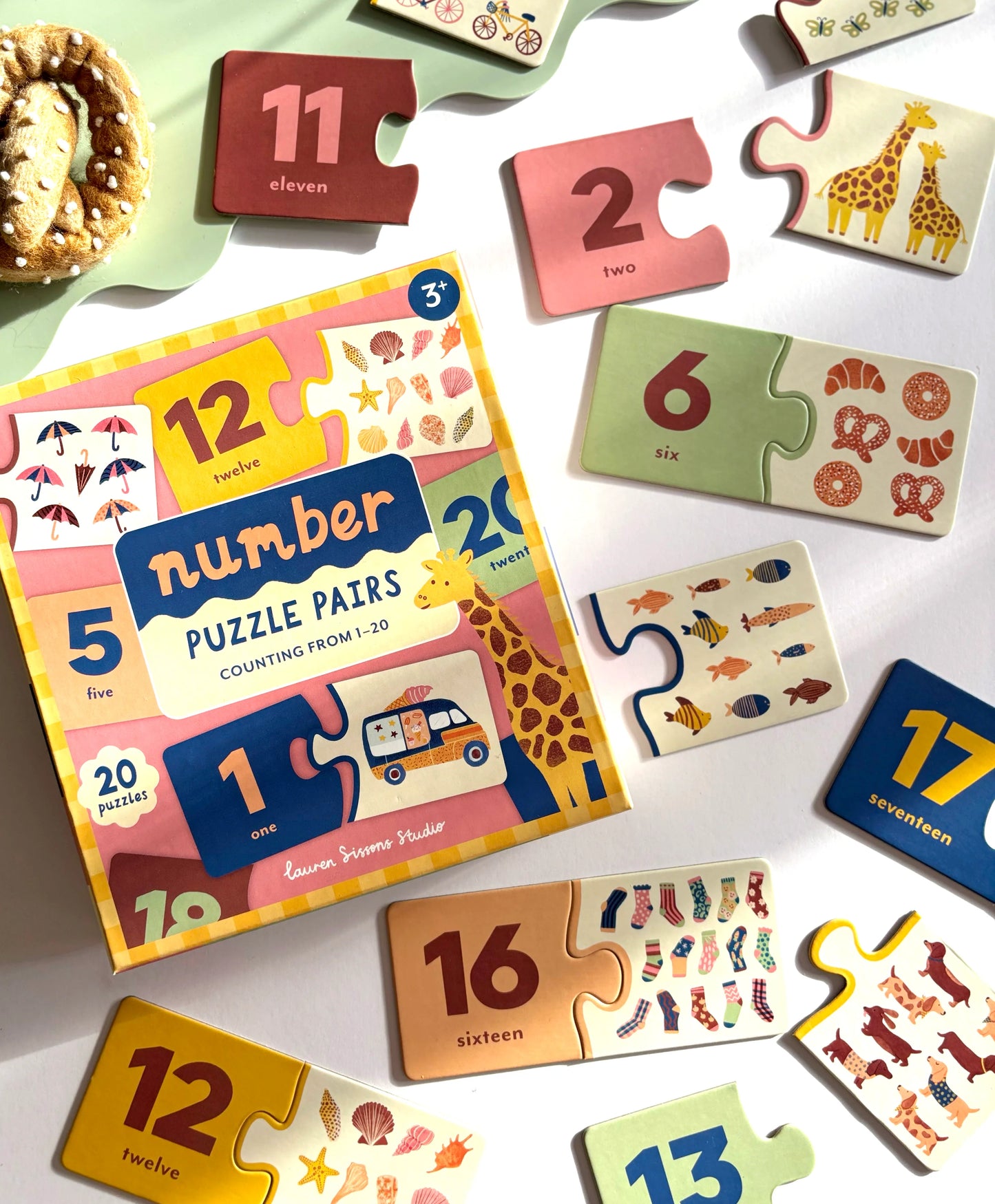 Number Puzzle Pairs by Lauren Sissons Spotty Dot Toys