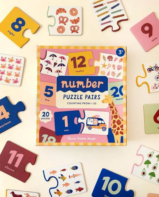 Number Puzzle Pairs by Lauren Sissons Spotty Dot Toys