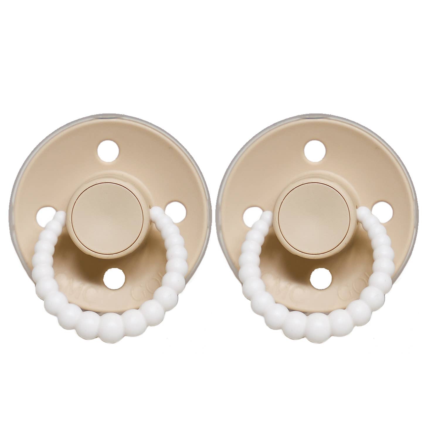 Oatmeal Dummy Pacifier CMC Gold Spotty Dot 