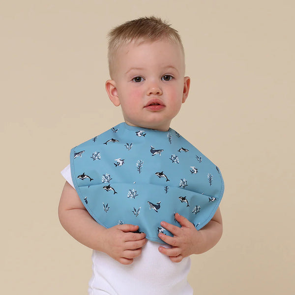 Ocean Blue Bib Spotty Dot Baby