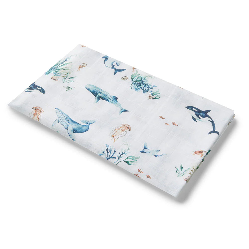 Ocean Muslin Organic Wrap Spotty Dot Baby