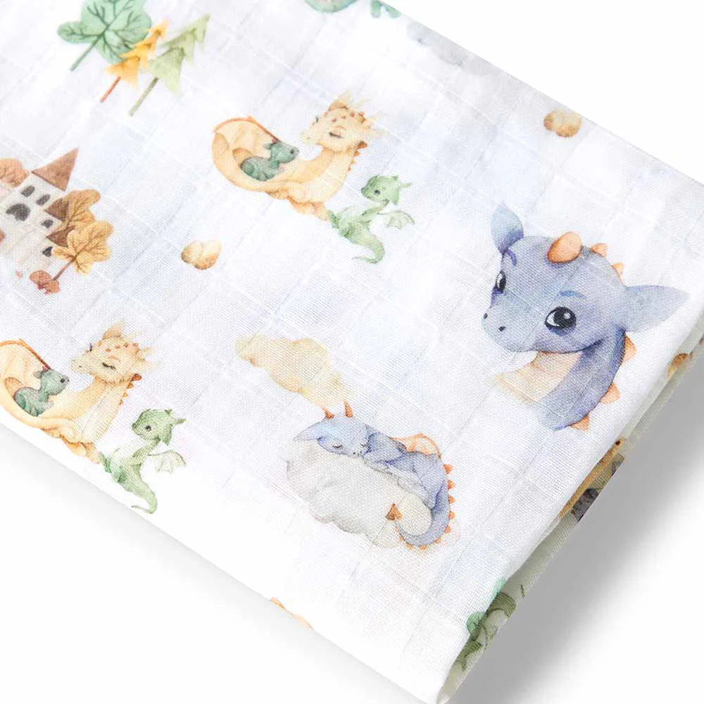 Organic Cotton Dragon Baby Wrap Spotty Dot