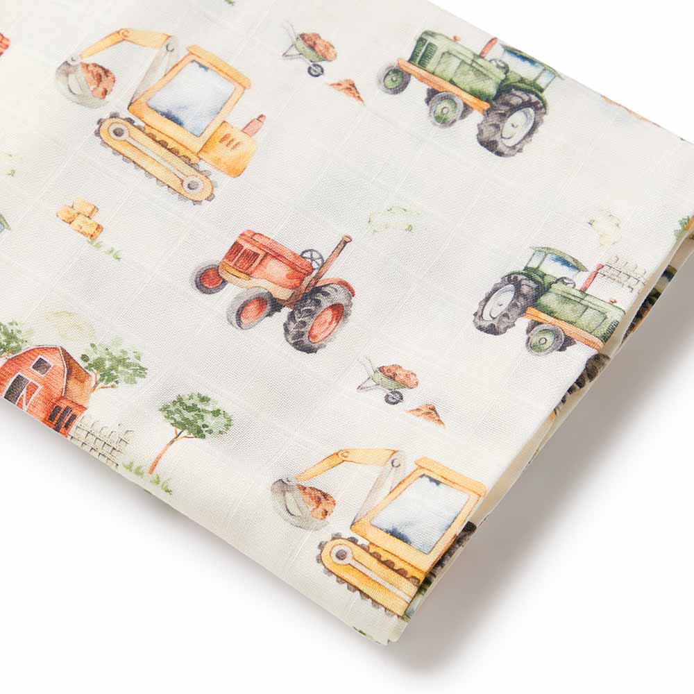 Organic Tractors Baby Wrap Spotty Dot