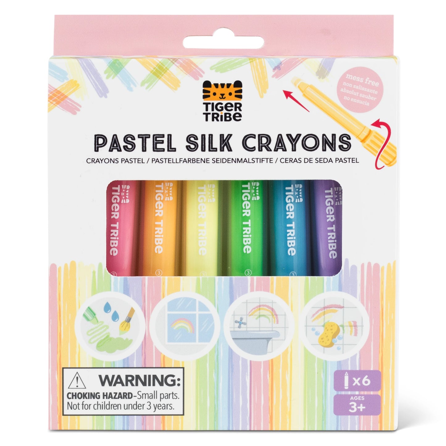 Pastel Silk Crayons Spotty Dot Toys