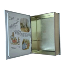 Load image into Gallery viewer, Peter Rabbit Book Tin Open Spotty Dot Toys
